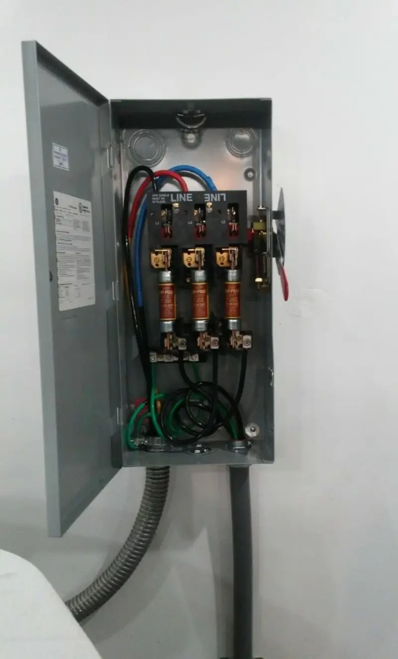 Three-phase disconnect switch installed for Electrical Wiring & Rewiring in Vincennes